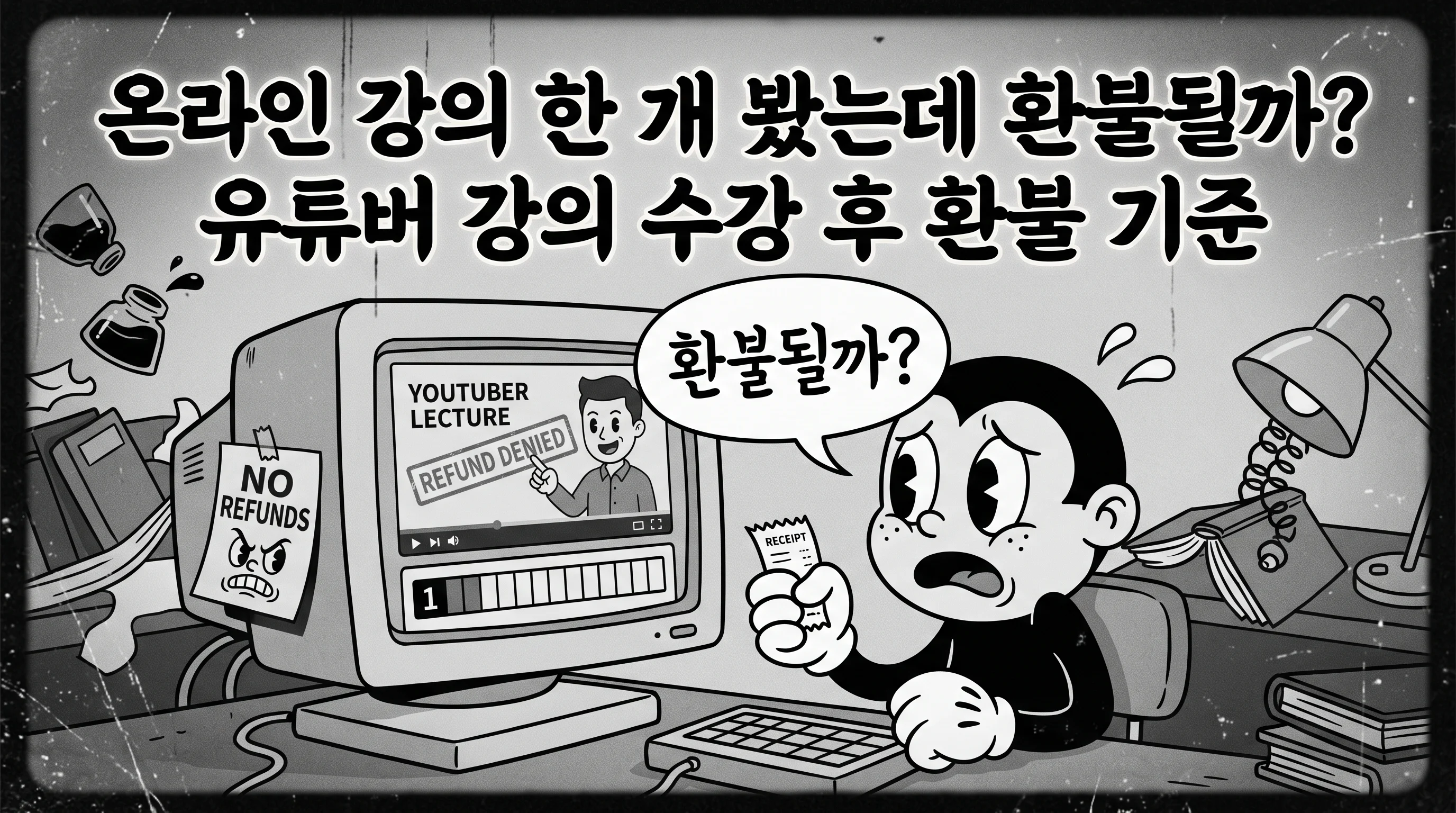 영상 1개 수강 후 환불 가능 기준